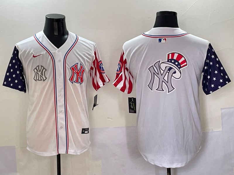 Men New York Yankees Blank White a generation of national flags Jointly Name 2025 Nike MLB Jersey style 27->los angeles dodgers->MLB Jersey
